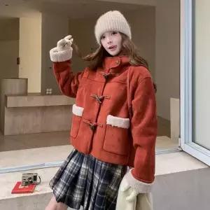 여자점퍼 집업 야구 항공 겨울 램스울 후드 코트 원템4