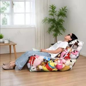 인형정리함쇼파 투명인형빈백 다용도 대형 하이 쇼파 의자