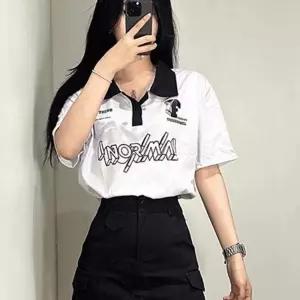 샬라라 스티치 트레이닝 셋업 반팔티 반바지 세트 루즈핏 츄리닝 밴딩 여자 편한 세트