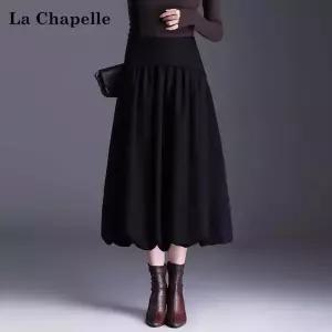 여자 롱스커트 슬림핏 A라인 스커트 가을 겨울 중기장 꽃봉오리 볼륨 원픽4