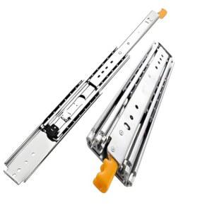 헤비 듀티 80인치 서랍 슬라이드, 잠금 장치가 있는 사이드 마운트 볼 베어링 글라이드, 풀 익스텐션 툴 박스 레일, 500LB 용량, 산업용 하드웨어, 10인치 범위