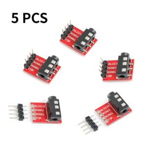 5PCS TRRS 3.5mm 오디오 소켓 잭 브레이크 아웃 헤드폰 비디오 MP3 전문 모듈 MM 보드