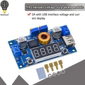 DC-DC 5A 디지털 LED 드라이브 리튬 배터리 충전기 모듈 CC/CV USB 스텝 다운 벅 컨버터(전압계 전류계 포