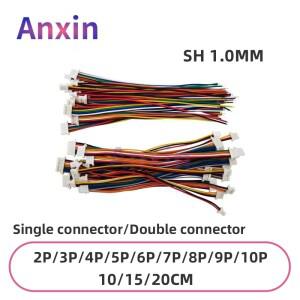 5PCS JST SH SH1.0 2P 3P 4P 5P 6P 7P 8P 커넥터 1.0mm 피치 10/15/20cm 케이블(싱글/더블 포함)