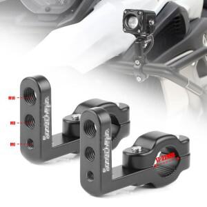 17-22mm 보조 Led 바이크 오토바이 조명 브래킷 모토 스포트라이트 홀더 헤드 라이트 지원 포크 클램프 고