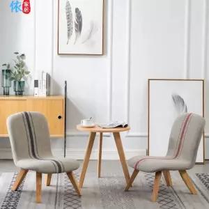 등받이 낮은 의자 화장대의자 양털 화장대 체어 풍 콘솔 A