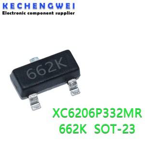 50-100PCS XC6206P332MR SOT-23 SOT SMD(662K) 3.3V/0.5A 신규 및  IC 칩셋