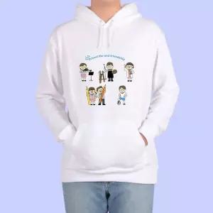 [하프클럽/]two 우정과 즐거운 학교생활 후드티 디자인 커플티 남