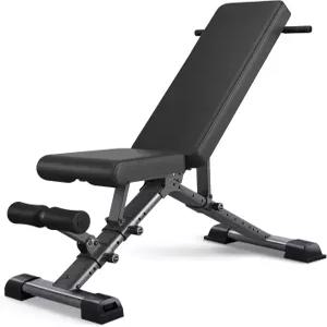 바윙 900LBS 조절 가능한 접이식 휴대용 웨이트 벤치 전신 운동을 위한 홈용 평평한 경사 감소