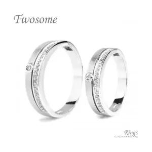 클루아조네 커플 은반지 커플링 스터링실버 각인가능 Twosome R8250
