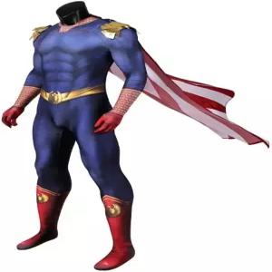 앨리스 양 남성 홈랜더 코스튬 점프수트 2024 소년 S4 코스프레 바디수트와 망토 할로윈 의상 SPN71200