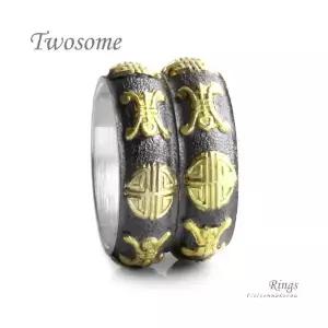 클루아조네코리아 커플 은반지 커플링 스터링실버 각인가능 Twosome 533K