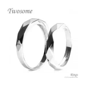 클루아조네 커플 은반지 커플링 스터링실버 Twosome R8244