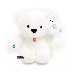 누리베어 녹음인형 25cm 화이트 애착 곰인형 말하는