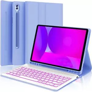 삼성 갤럭시 탭 10 FE 플러스 13.1인치 S10 FE+ 스마트 키보드 케이스 마젠틱 커버 S펜 홀더 퍼플용