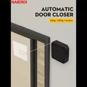 NAIERDI 124 팩 자동 도어 클로저 500g-1000g 장력 폐쇄 장치 강철 당김 펀치없는 슬라이딩 스크린 도어 클
