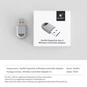 굴리킷 하이퍼링크 2 무선 어댑터 PC05 동글 PS5 PS4 컨트롤러 게임패드 Xbox One 윈도우 안드로이드 스위