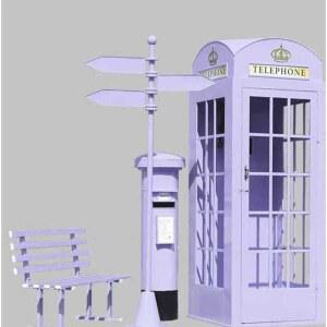 공중전화 박스 부스 야외 조형물 카페 레트로