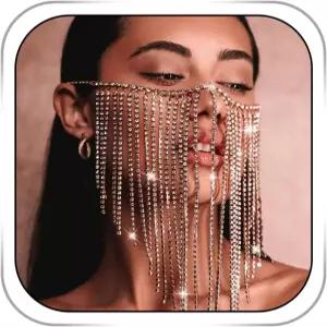 디자이너 빈티지 헤드 체인 라인스톤 웨딩 헤드피스 페이스 커버 마스크 헤어 주얼리 집시 여성 액세서리