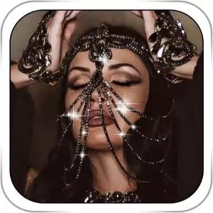 디자이너 크리스탈 플래퍼 헤드 체인 가면극 마스크 헤드피스 웨딩 신부 라인스톤 머리띠 코스튬 여성 헤어