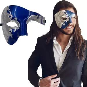 오페라의 유령 남성을 위한 가면 무도회 마르디 그라 할로윈 베네치아 하프 페이스 마스크