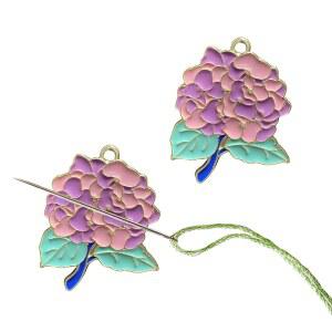 꽃 (2피스) 크로스 스티치 자수 바느질 바늘용 바늘 관리기