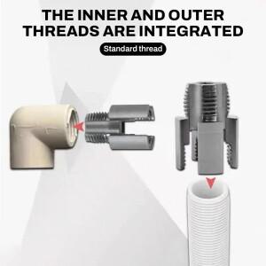 4/6 포인트 PVC 파이프 나사 절삭기 키트 내부/외부 고속 탭 PPR 수도관 오프너 탭핑 도구