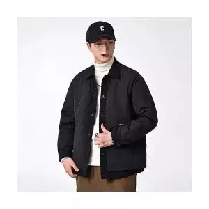 남성패션 솔리드 셔츠 새로운 국가 표준 오리털 경량 패딩 빅사이즈 겨울 도톰한 칼라 DL4