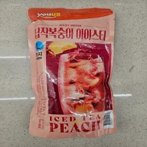 유어스) 납작복숭아 아이스티 L 340ml 8개 (1박스)