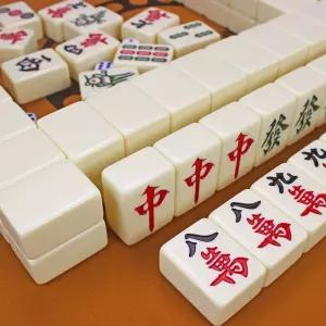 마작패 게임 여행용 화이트 휴대용 마작세트 대형 봉지