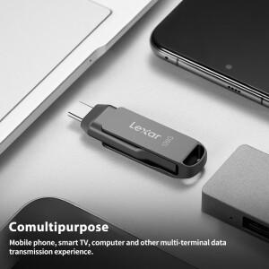렉사 32GB 64GB 128GB 256GB 펜드라이브 USB 3.2 메탈 플래시 타입-C 듀얼 OTG 펜 아이폰 호환 15 16 태블