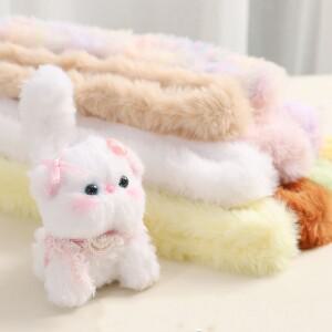 1m 20mm 플러시 토끼 인형 철사 스트립 스틱 털이 많은 수공예 DIY 미니 소형 호환어처 동물 애완동물 푹신