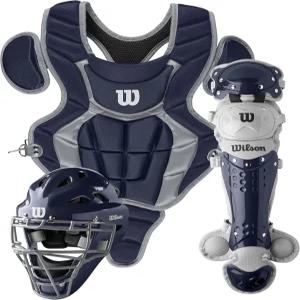 WILNS C200 청소년 포수 장비 키트 - 네이비