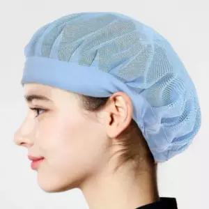 스카이블루 망사 여름 주방 조리모자 조리사모자 식품 위생모자