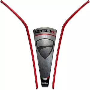 두카티 멀티스트라다 그랜드 투어 1260 S 2018과 호환되는 레진 바이크 모터사이클 3D 스티커. 충격과