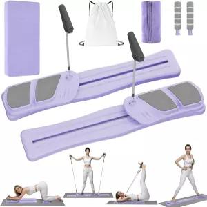 자동 반등 저항 기능이 있는 필라테스 보드 가방 및 수건이 다기능 홈 운동 장비 - 코어 강화기 Ab 트 다리