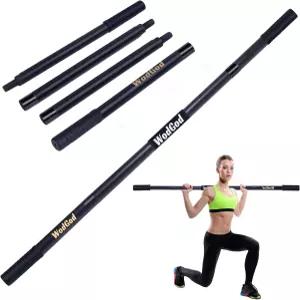 나무 요가 스틱 5피트 이동성 조절 가능한 스트레칭 휴대용 스플라이싱 운동 균형 유연성 및 이동성을 위한