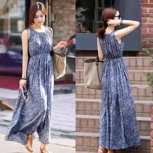 여성 여름 허리 밴딩 어깨 리본 포인트 예쁜 원피스