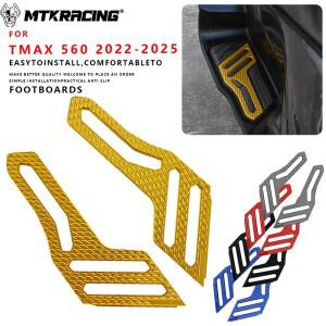 YAMAHA TMAX 560 -2025 용 MTKRACING 미끄럼 방지 페달 풋 페달 바이크 오토바이 수정