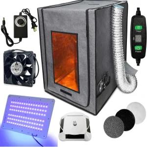 환기 키트와 UV 경화등을 갖춘 스마트 컨트롤 레진 3D 프린터 인클로저는 애니큐빅 포토 모노 2 엘레구