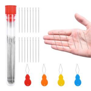 손 바느질 공예용 30 PCS 2인치 빅 바늘, 가죽 크로스 스티치 바늘 다닝 태피스트리 퀼팅 용품 액세서리용 핸드 자수 나사산