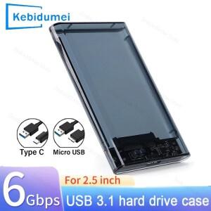 2.5인치 외장 HDD 케이스 투명 하드 드라이브 인클로저 고속 5Gbps USB to 마이크로 타입-C SATA SSD 어댑