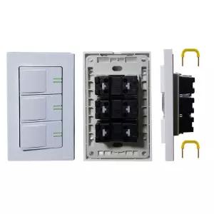 일신 표준 와이드 조명 스위치 3구 스위치 콘센트 전기재료 삼구 매립형