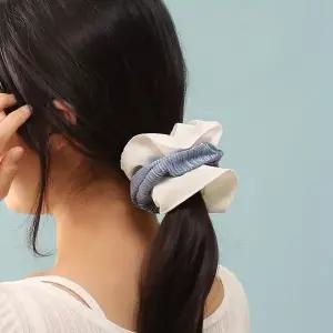 [하프클럽/셀러허브_여성트랜드패션]2p세트 실크머리끈 실크헤어슈슈 엔젤