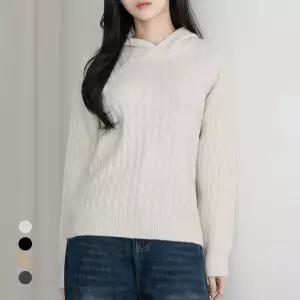 KARRA (77까지)모인케이블후드니트_A5W0743