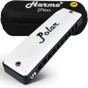 하모 폴라 디아토닉 하모니카 키 오브 로우 F - 10홀 20노트 케이스 포함 블루스 하프 마우스 오르간 인