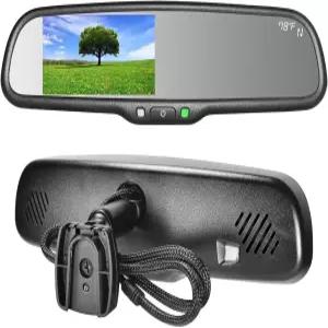 마스터 테일게이터스 10.5인치 OEM 리어 뷰 미러 4.3인치 LCD 화면 + 컴퍼스 온도 유니버설 핏 마운트 밝기