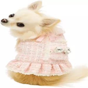 작은 강아지를 위한 디자이너 강아지 드레스 귀여운 스타일의 반려동물 의상 - 프렌치 불독 치와와