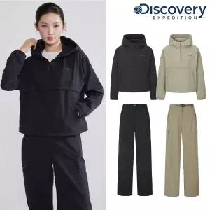 매장정품 DISCOVERY 디스커버리 여성 내추럴 우븐 트레이닝 아노락 스트링 팬츠 세트 DW2054,DWTP43054 820