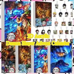 귀멸의칼날 귀멸 칼날 어드벤트 캘린더 크리스마스 카운트다운 박스 애니메이션 피규어 2D 아크릴 기기